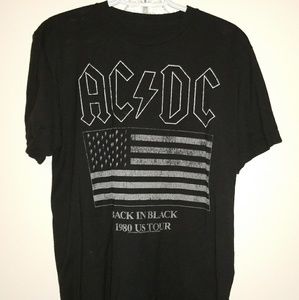 AC/DC SHIRT Back In Black T-SHIRT AC DC ROCK tee